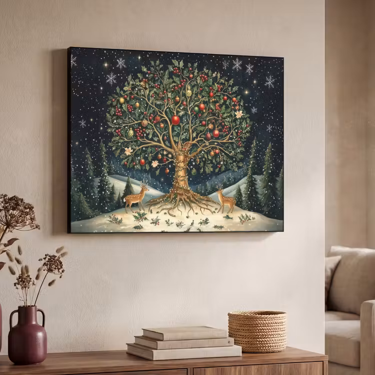 Art Frame - Feestboom - Winterhemel - Kleurrijk — 4