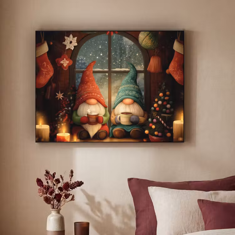 Art Frame - Gnooms - Kerst - Raam - Kleurrijk — 2