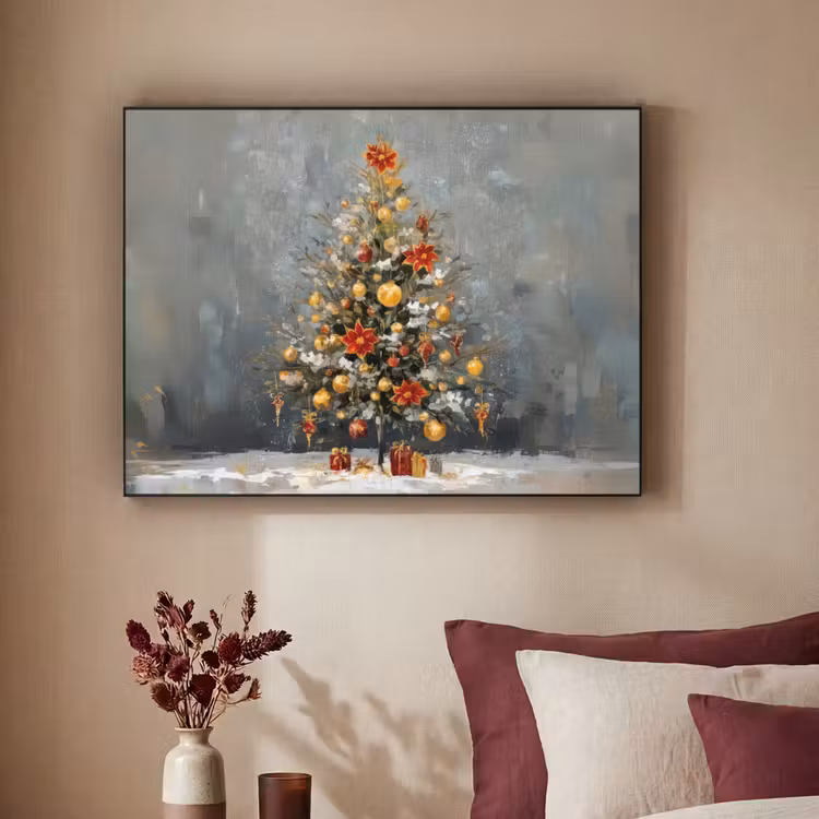 Art Frame - Kerstboom - Cadeaus - Rood - Goud — 2