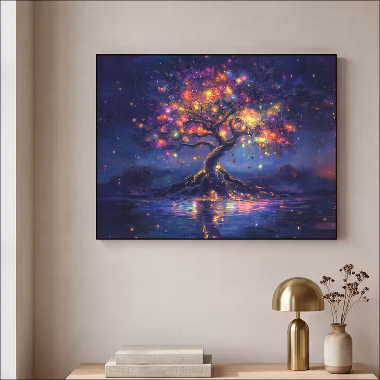 Art Frame - Kosmisch - lichtboom - Kerst - Kleurrijk — 3