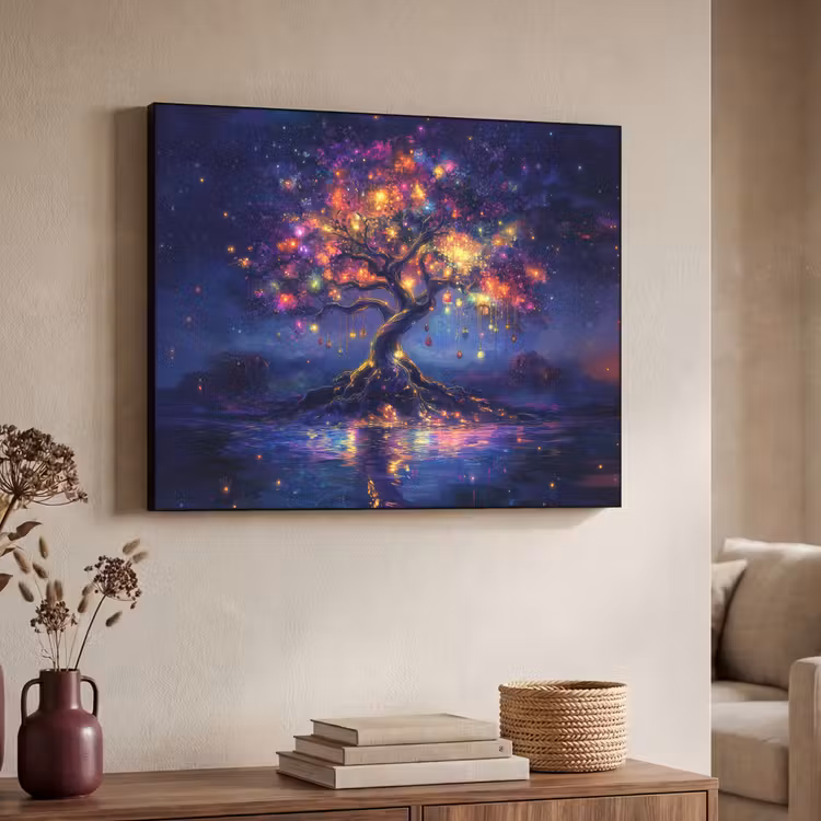 Art Frame - Kosmisch - lichtboom - Kerst - Kleurrijk — 4