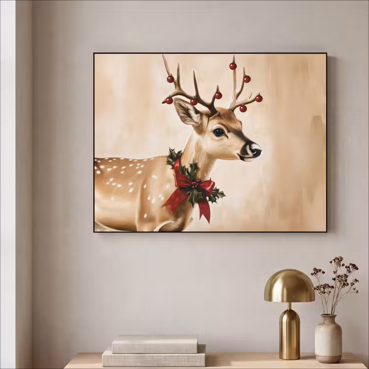 Art Frame - Gewei - Kerst - Rendier - Rood — 3