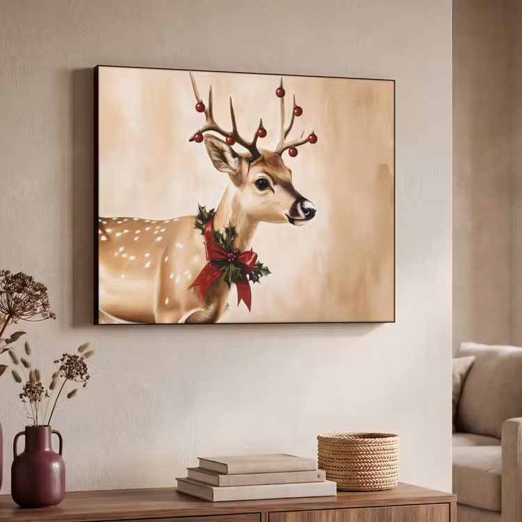 Art Frame - Gewei - Kerst - Rendier - Rood — 4