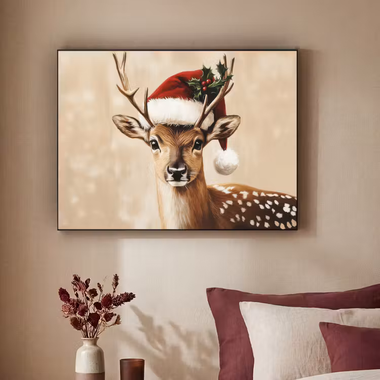 Art Frame - Kerst - Hert - Gewei - Rood — 2