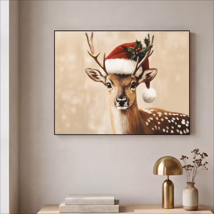 Art Frame - Kerst - Hert - Gewei - Rood — 3