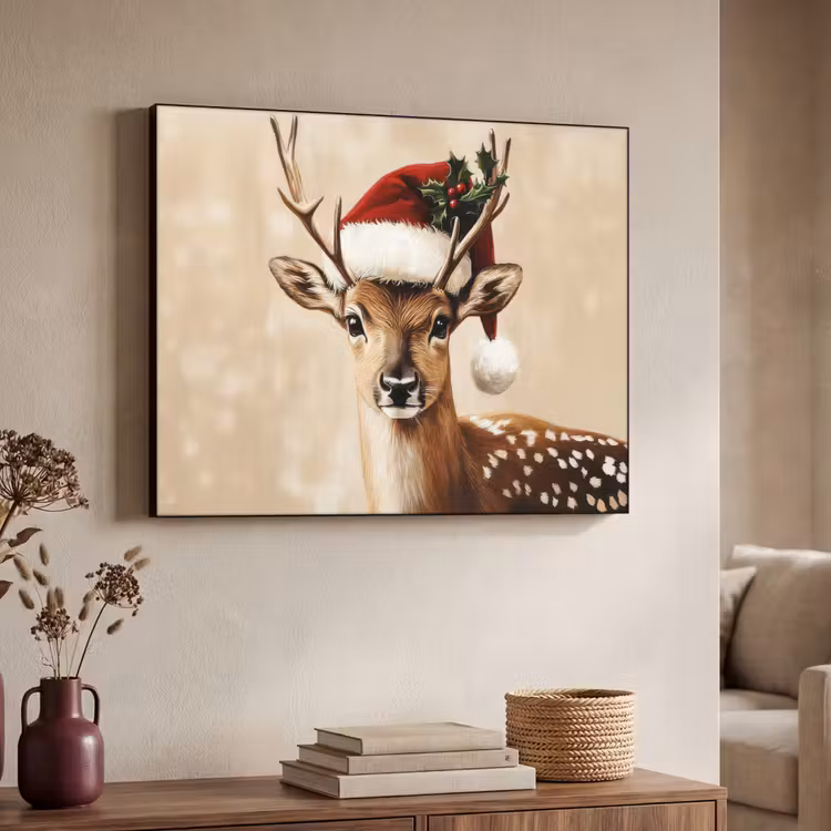 Art Frame - Kerst - Hert - Gewei - Rood — 4