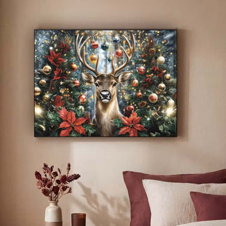 Art Frame - Kerstfeest - Dennenbos - Rood — 2