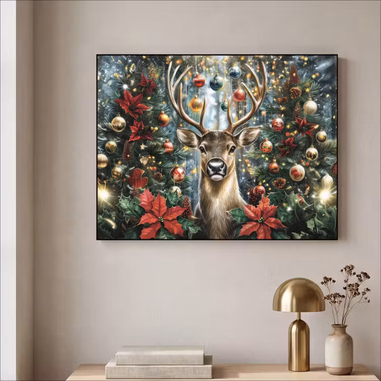 Art Frame - Kerstfeest - Dennenbos - Rood — 3