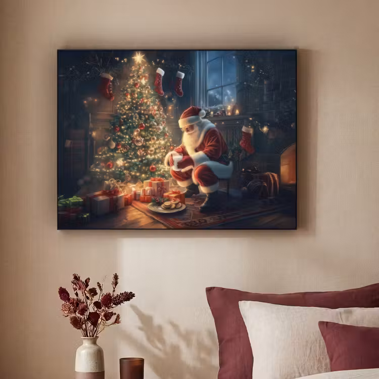 Art Frame - Kerstman - Haard - Donker — 2