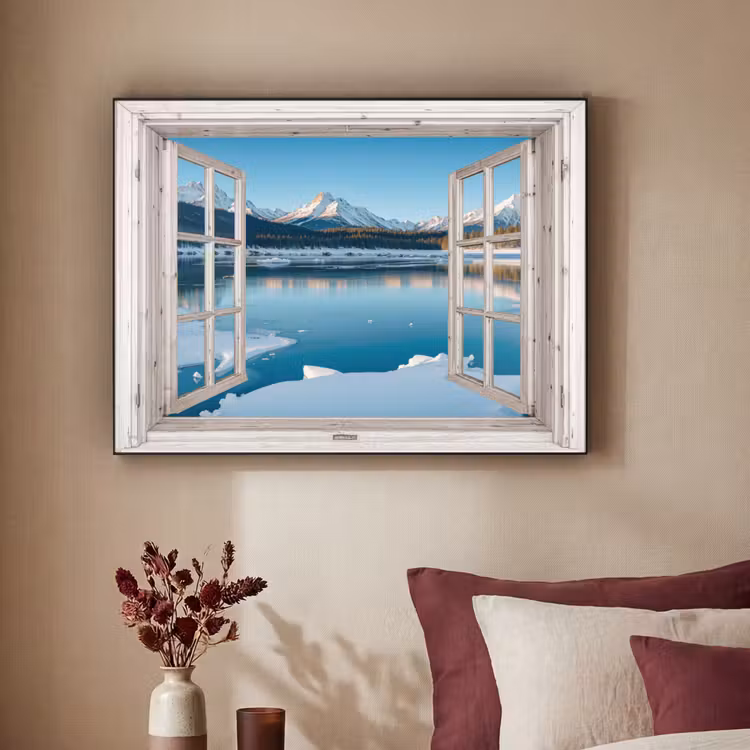 Art Frame - Landschap - Winter - Meer - Bergen - Uitzicht - Doorkijk - Licht — 2
