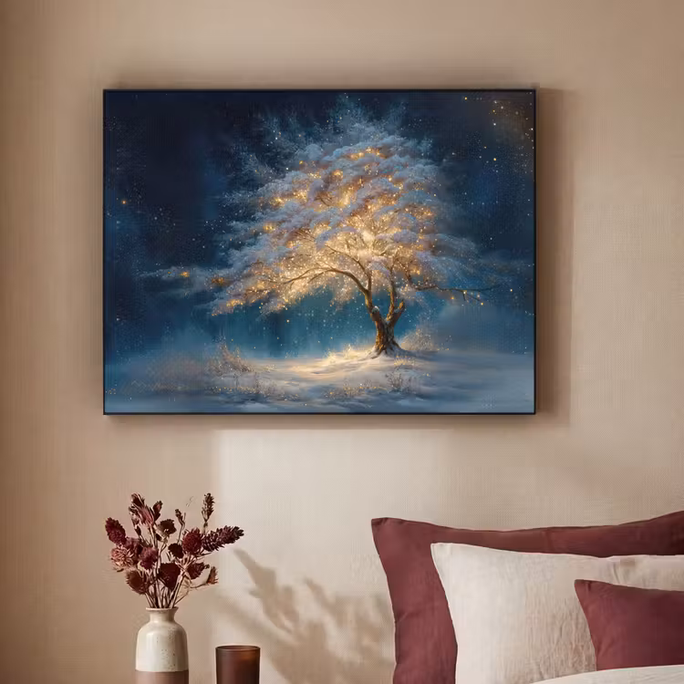 Art Frame - Levensboom - Nacht - Donker - Blauw — 2