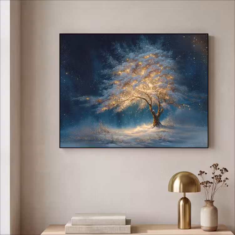 Art Frame - Levensboom - Nacht - Donker - Blauw — 3