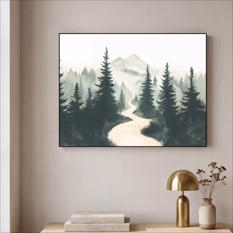 Art Frame - Pad - Bomen - Bos - Illustratie — 3