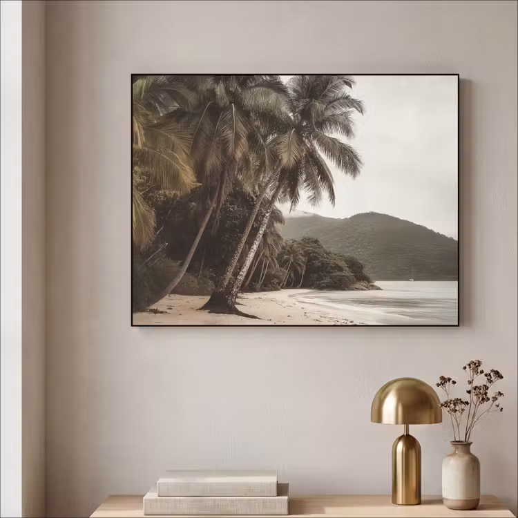 Art Frame - Eiland - Palmboom - Zee — 3
