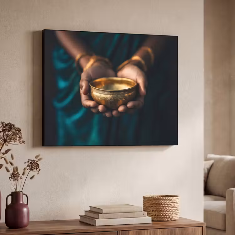 Art Frame - Goud - Kom - Blauw — 4