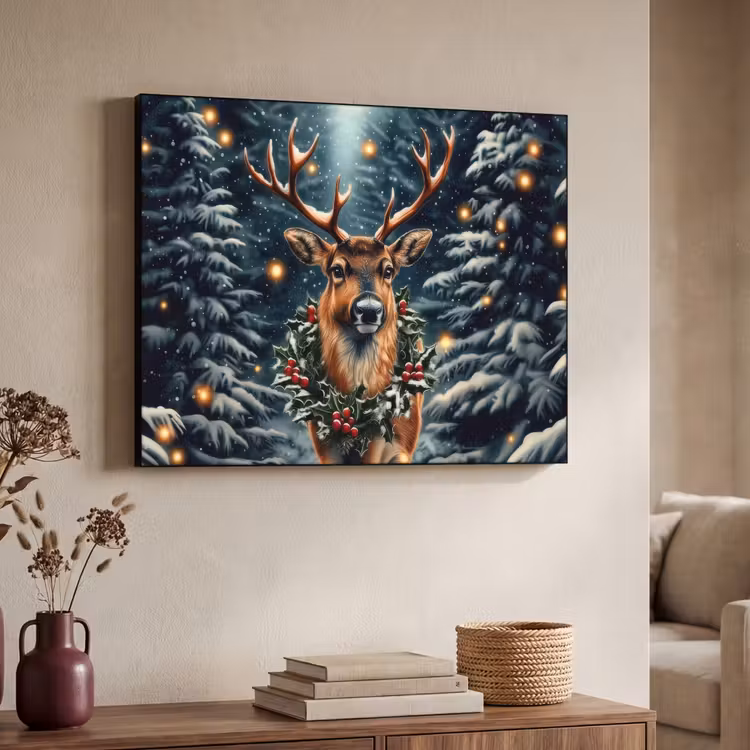 Art Frame - Kerst - Magie - Bos - Kleurrijk — 4