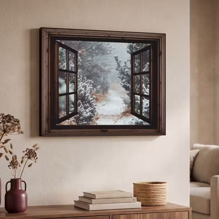 Art Frame - Bos - Winter - Bomen - Natuur - Pad - Doorkijk — 4
