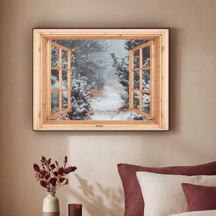 Art Frame - Bos - Winter - Bomen - Natuur - Pad - Doorkijk — 2