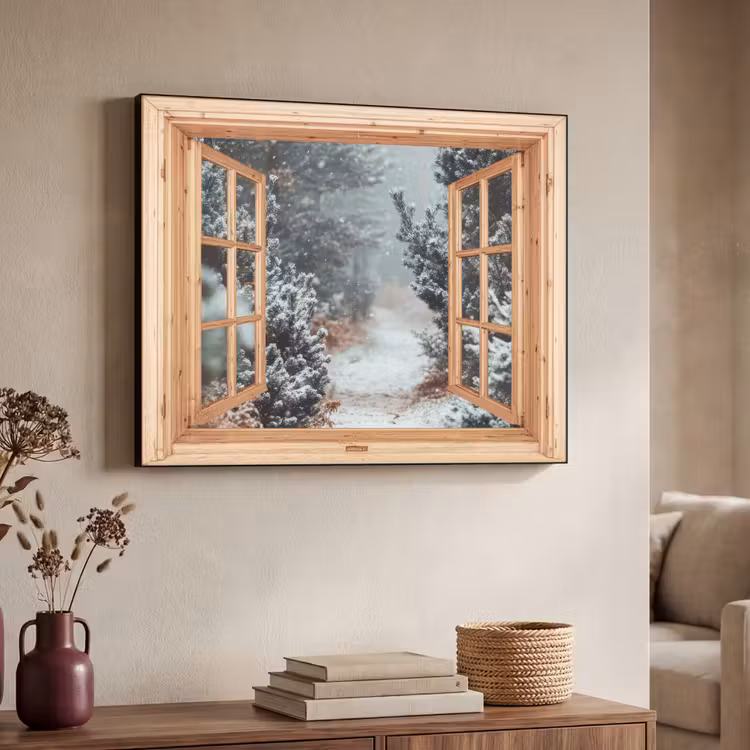 Art Frame - Bos - Winter - Bomen - Natuur - Pad - Doorkijk — 4