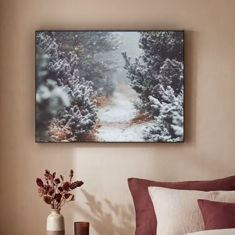 Art Frame - Bos - Winter - Bomen - Natuur - Pad - Sneeuw — 2
