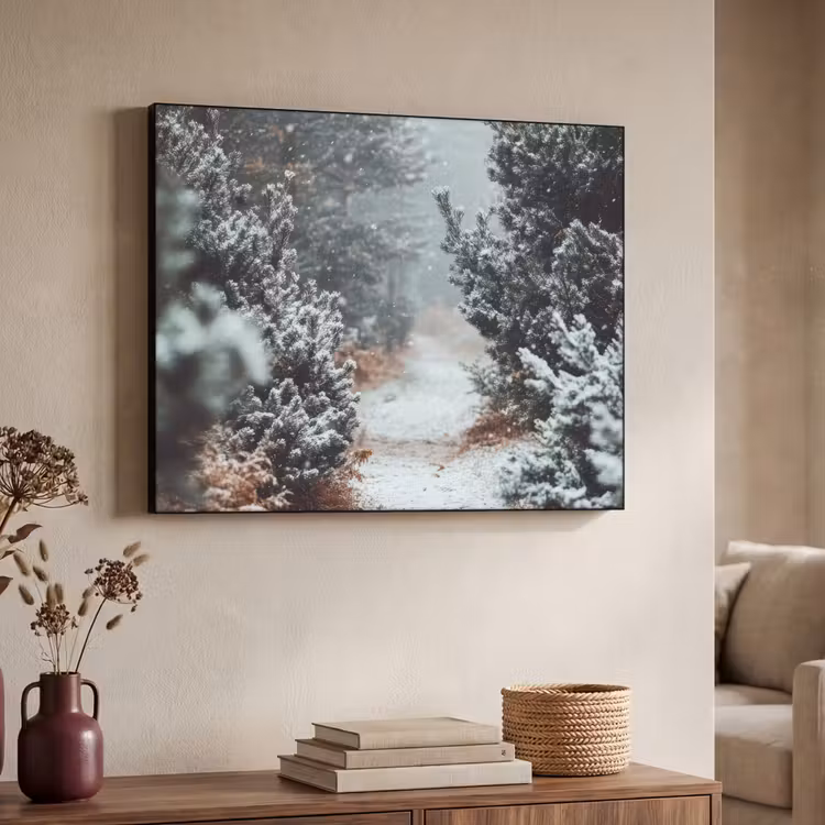 Art Frame - Bos - Winter - Bomen - Natuur - Pad - Sneeuw — 4