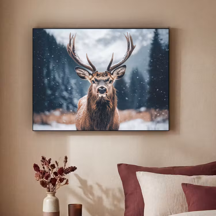 Art Frame - Hert - Dieren - Landschap - Winter - Sneeuw — 2
