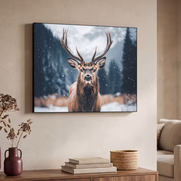Art Frame - Hert - Dieren - Landschap - Winter - Sneeuw — 4