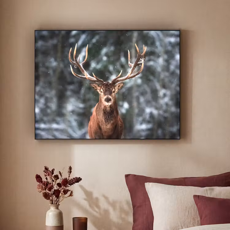Art Frame - Hert - Winter - Sneeuw - Bos - Natuur - Dier — 2