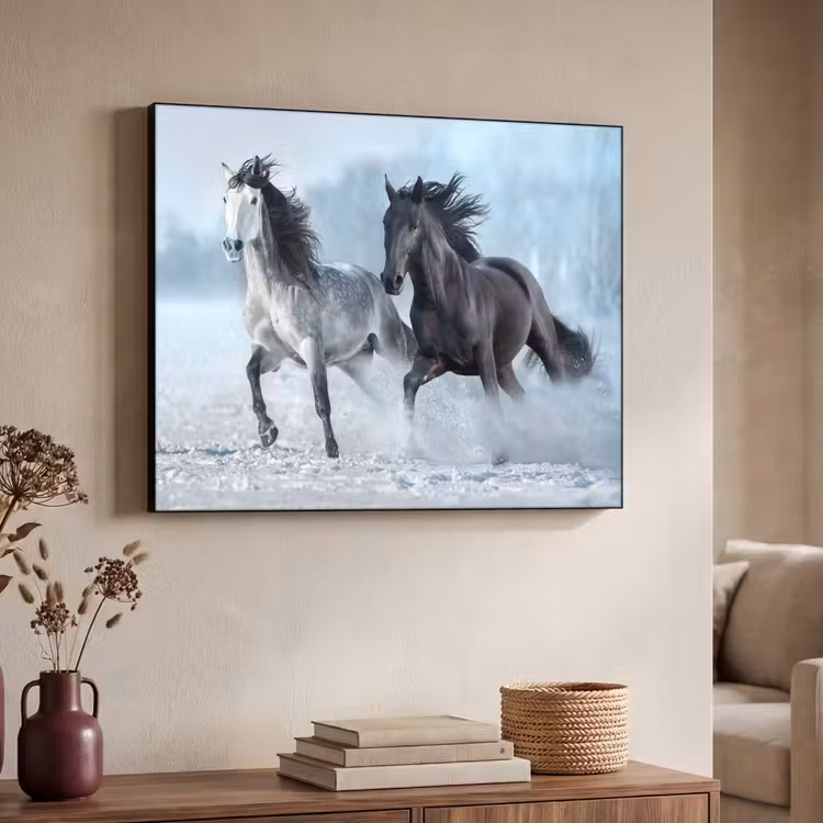 Art Frame - Paarden - Winter - Dieren - Natuur - Sneeuw — 4