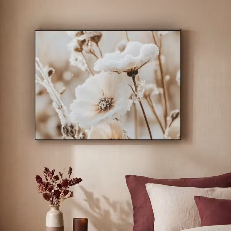 Art Frame - Bloemen - Winter - Wit - Sneeuw - Beige — 2