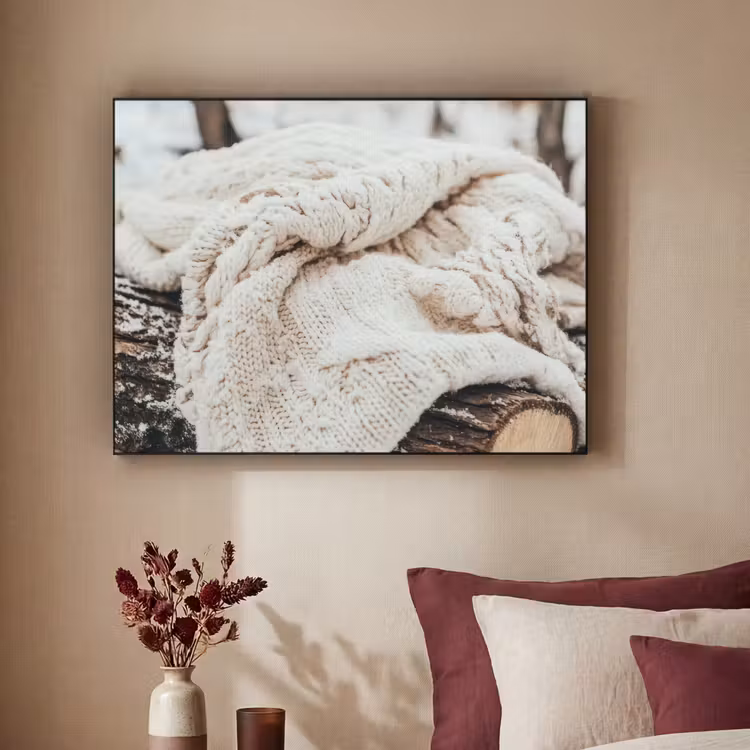 Art Frame - Deken - Wit - Boomstronk - Winter - Sneeuw — 2