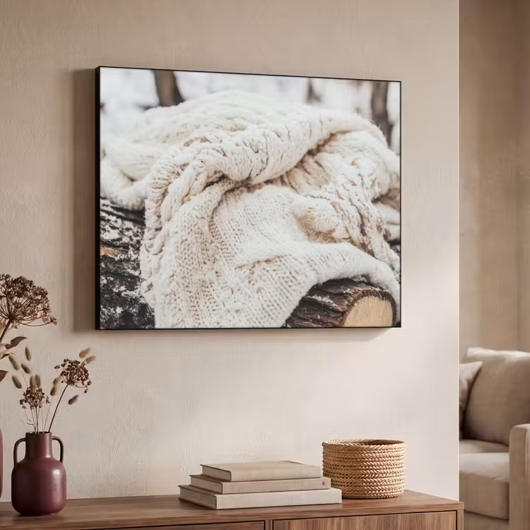 Art Frame - Deken - Wit - Boomstronk - Winter - Sneeuw — 4