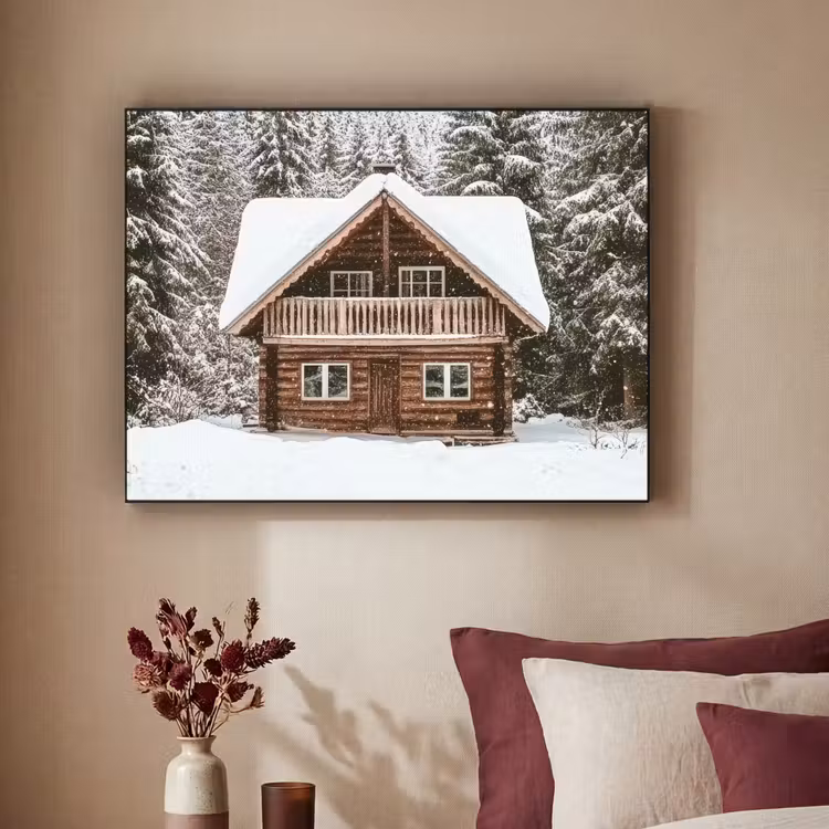 Art Frame - Huis - Bos - Winter - Natuur - Sneeuw — 2