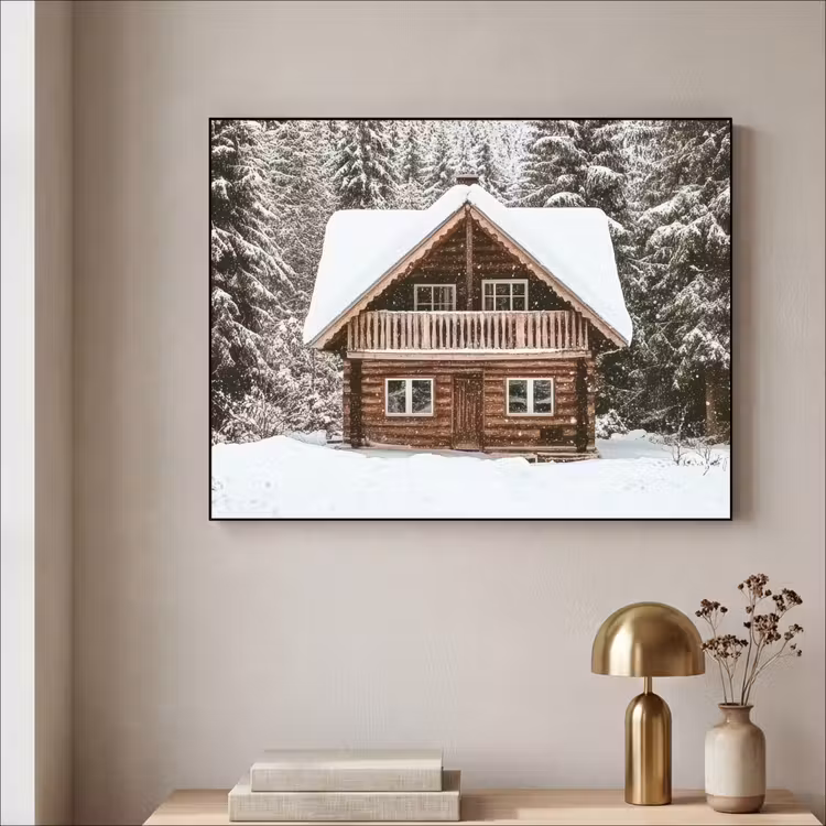 Art Frame - Huis - Bos - Winter - Natuur - Sneeuw — 3
