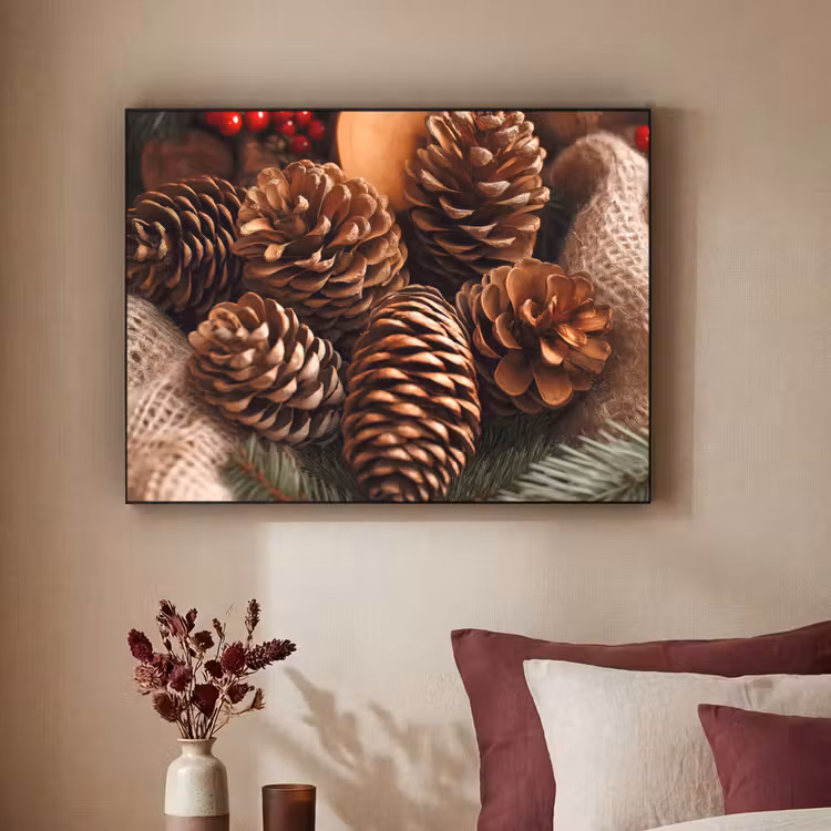 Art Frame - Dennenappels - Boom - Winter - Natuur - Bruin — 2