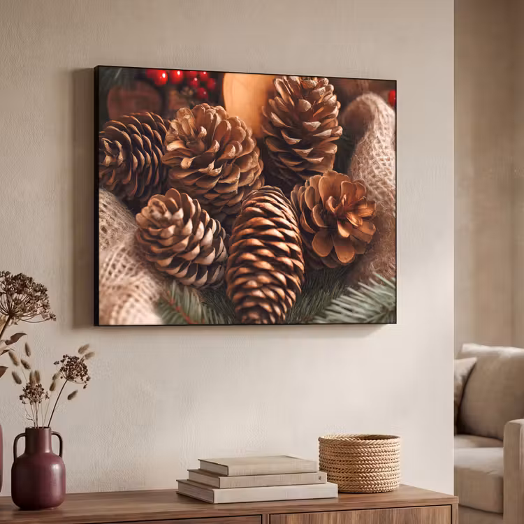 Art Frame - Dennenappels - Boom - Winter - Natuur - Bruin — 4
