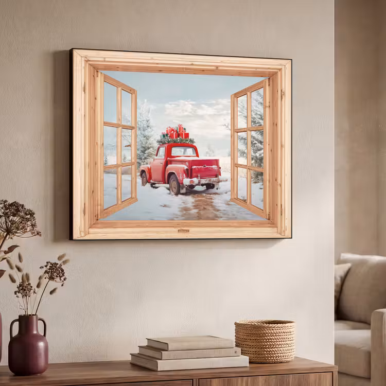 Art Frame - Doorkijk - Auto - Kerst - Cadeaus - Winter - Landschap — 4