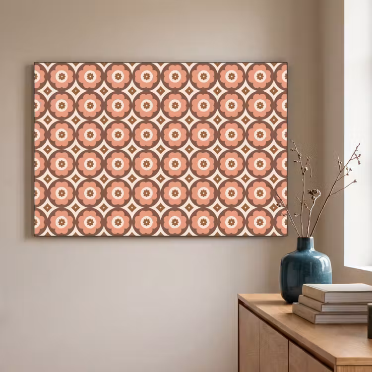 Art Frame - Bloemvormen - Patroon - Roze - Vintage — 3
