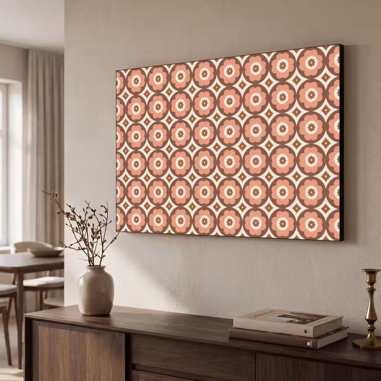 Art Frame - Bloemvormen - Patroon - Roze - Vintage — 4