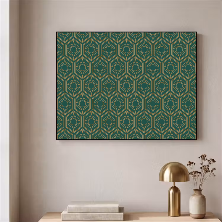 Art Frame - Geometrisch - Patroon - Groen — 3