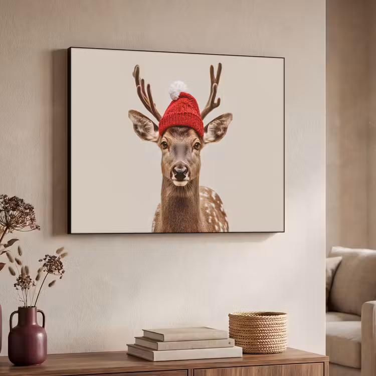 Art Frame - Hert - Kerst - Muts - Dieren - Winter - Grappig — 4