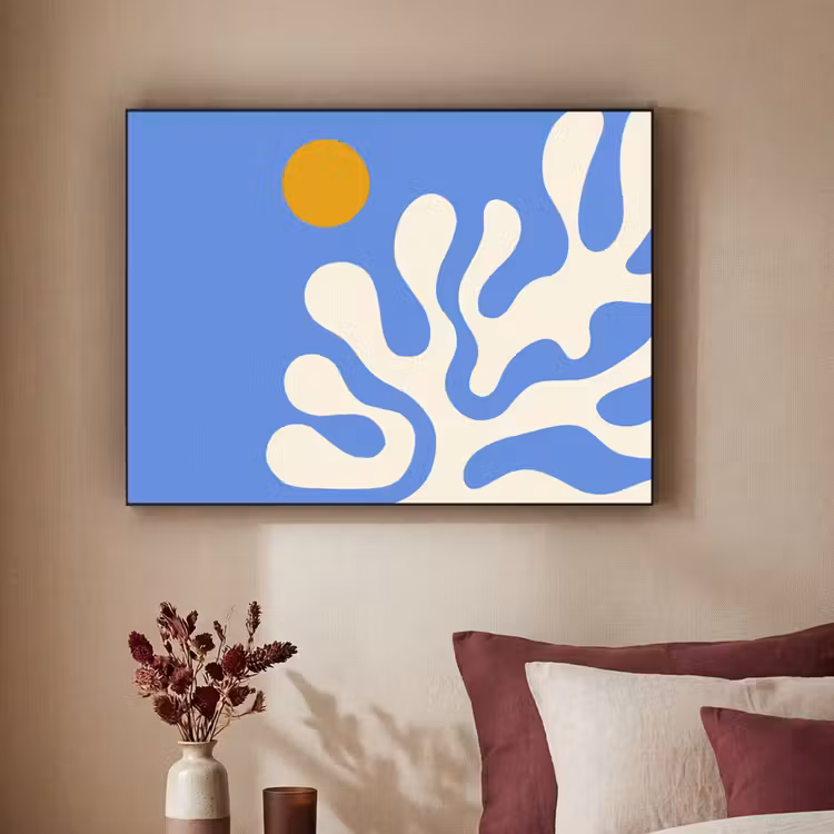 Art Frame - Minimalistisch - Organisch patroon - Blauw — 2