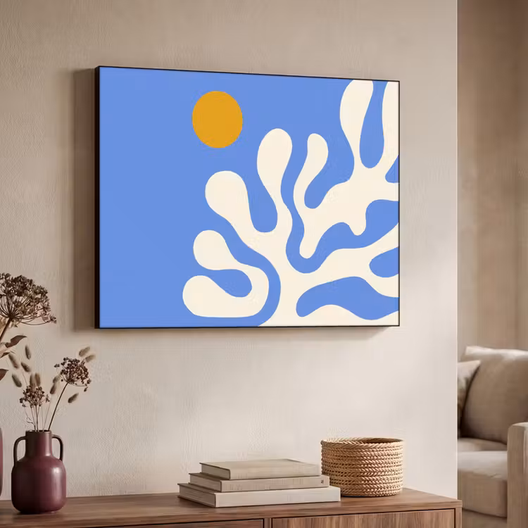 Art Frame - Minimalistisch - Organisch patroon - Blauw — 4