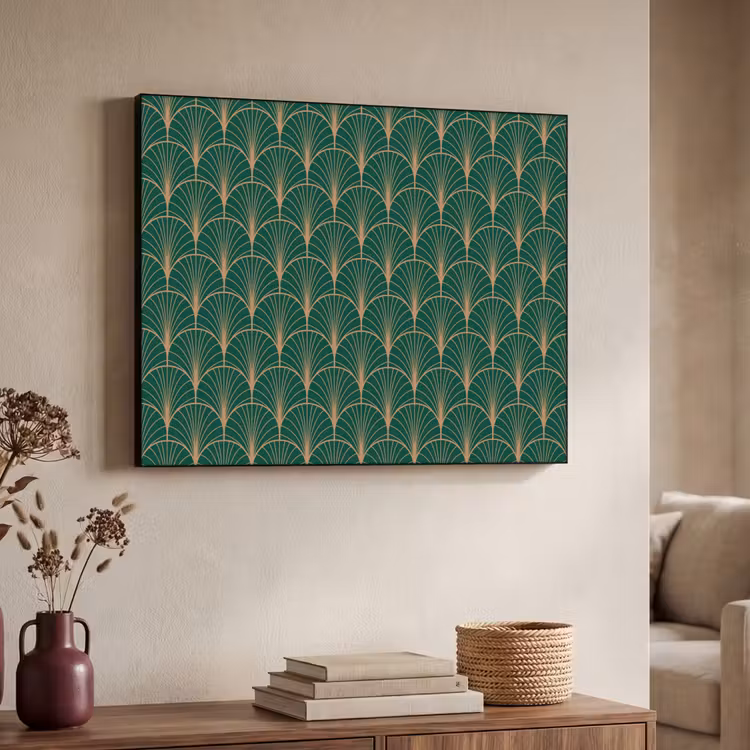 Art Frame - Patroon - Groen - Goud - Symmetrisch — 4