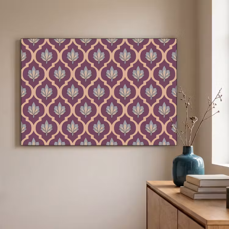 Art Frame - Patroon - Paars - Bloem — 3