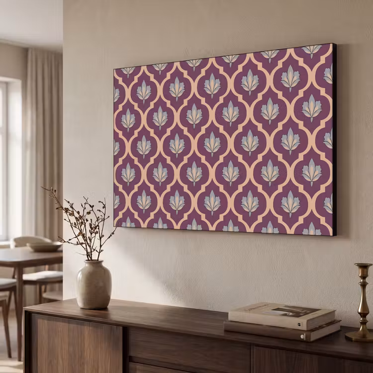 Art Frame - Patroon - Paars - Bloem — 4