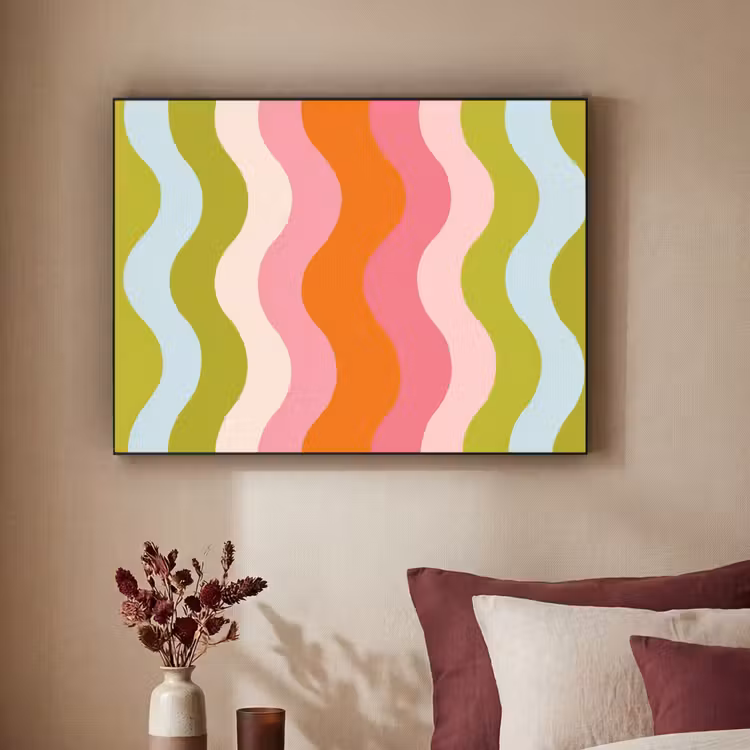Art Frame - Banen - Golven - Kleurrijk - Verticaal — 2