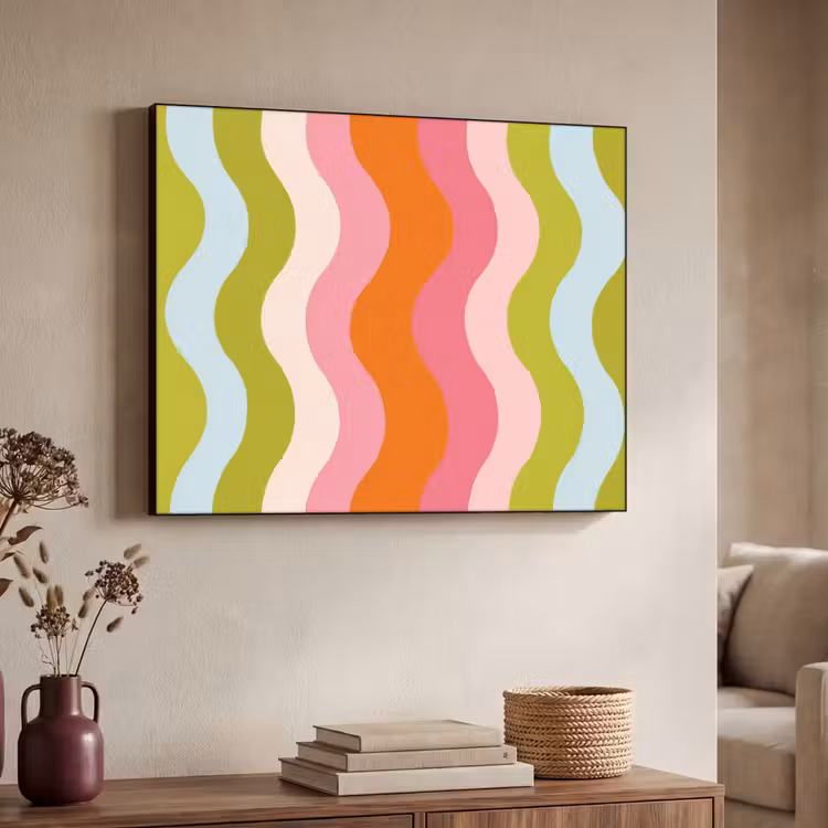 Art Frame - Banen - Golven - Kleurrijk - Verticaal — 4