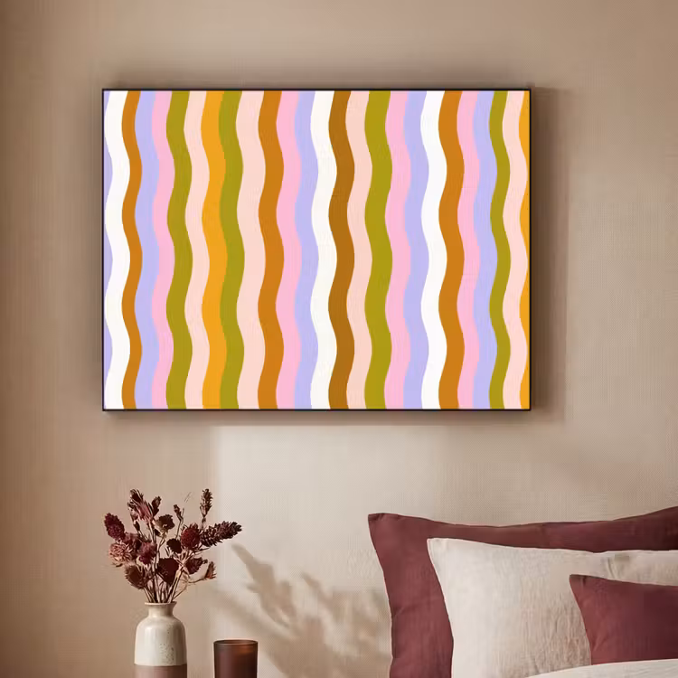 Art Frame - lijnen - Golven - Pastelkleuren - Patroon — 2