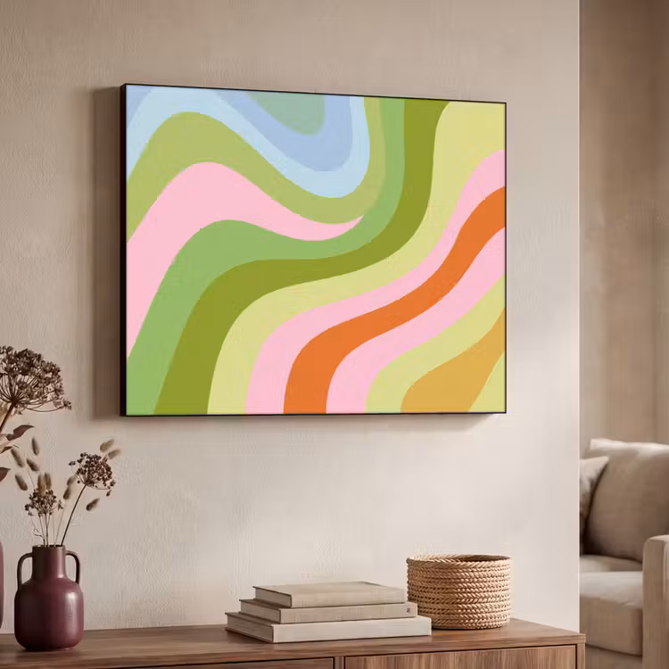 Art Frame - Lijnen - Pasteltinten - Golvend — 4